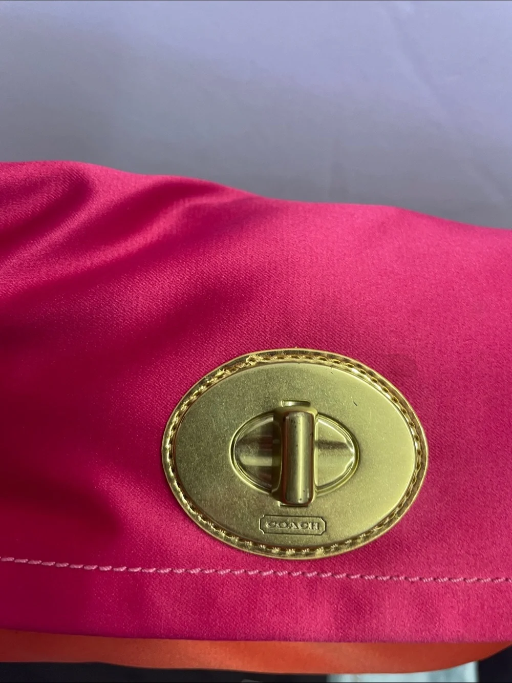 Coach ‘Amanda’ Satin Foldover Clutch